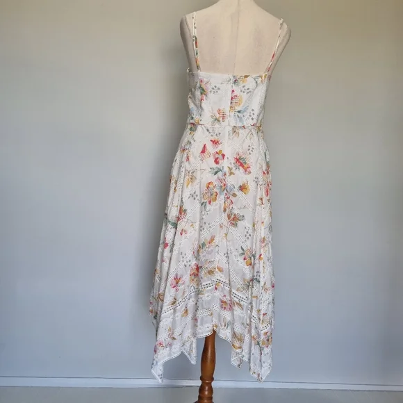 Zimmermann Belle Bustier White Floral Embroidered Eyelet Midi Dress Size 2 - Picture 5 of 11